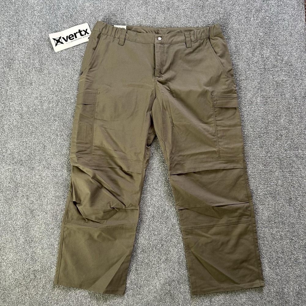 Vertx Tactical Pants Mens 40x32 Green Cargo Canvas‎ Stretch Workwear VTX1050OD